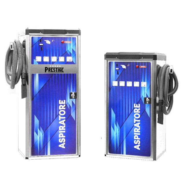 Single vacuum with electronic coin mechanism for self-service car wash