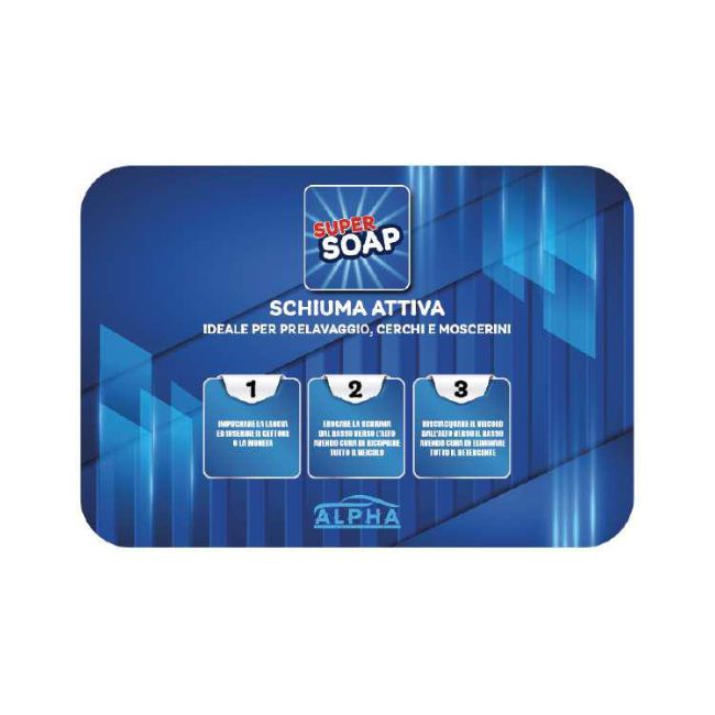Super Soap Schiuma Attiva ideale per prelavaggio, cerchi e moscerini
