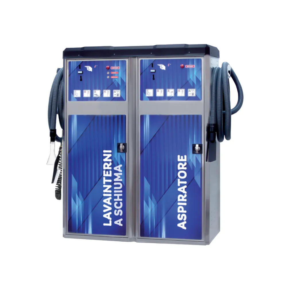 Sistemi combinati per autolavaggio self-service aspirapolvere e lava-interni iniezione estrazione
