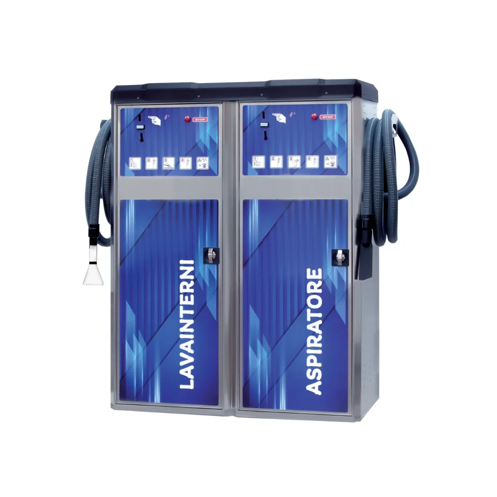 Sistemi combinati per autolavaggio self-service aspirapolvere e lava-interni
